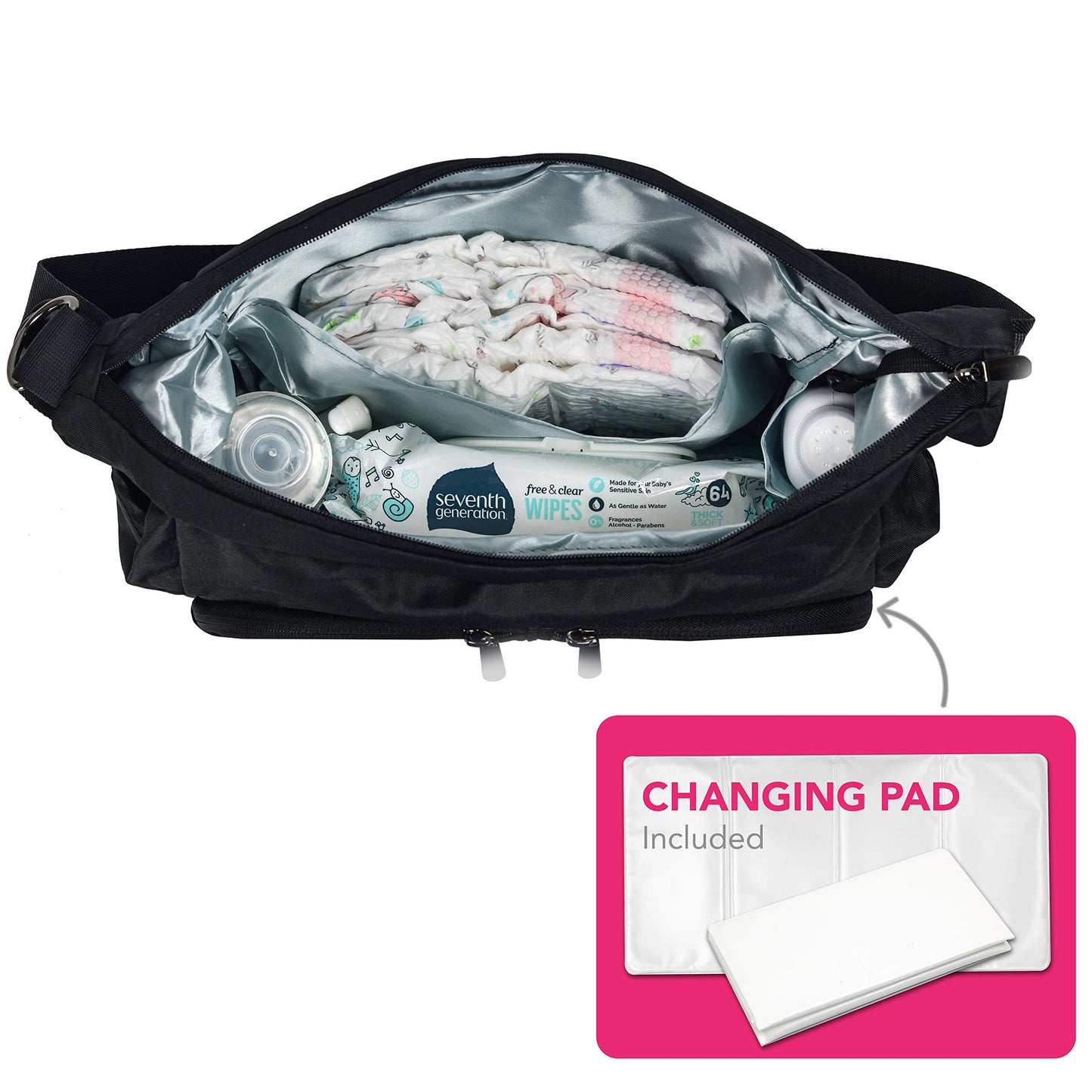 Baby & Beyond Essential Bag, Compatible With Doona Car Seat Stroller, With Additional Hooks And Straps To Be Compatible With Any