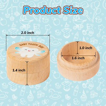 2Pcs Baby Keepsake Box For First Tooth And Curl, Wooden Tooth Fairy Box To Place Under Pillow Cute Lost Tooth First Haircut Keep