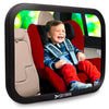Shatterproof Baby Car Mirror, Fully View Infant In Rear Facing Car Seat - Newborn Safety, Crash Tested & Extra Wide, Crystal Cle