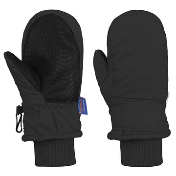 American Trends Toddler Mittens Snow Boys Waterproof Gloves Kids Ski Winter Gloves For Girls Infant Baby Mittens Black 4-6 Years