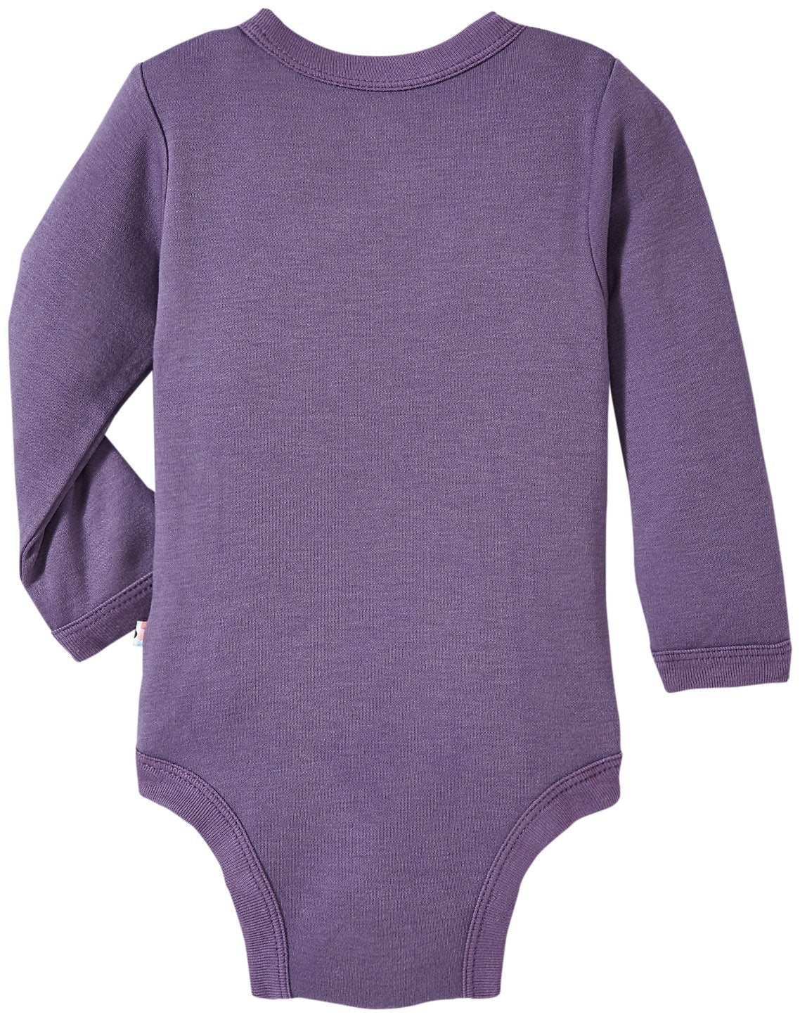 Babysoy Organic Long Sleeve Modern Solid Kimono Bodysuit/Onesie,Wineberry,12-18 Months