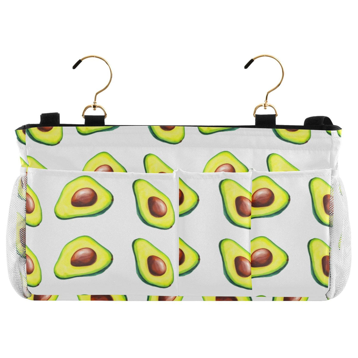 Burbuja Avocado Bedside Caddy Hanging Storage Organizer with 2 Straps and Hooks for Home College Dorm Bunk Bed Hospital Bed Crib