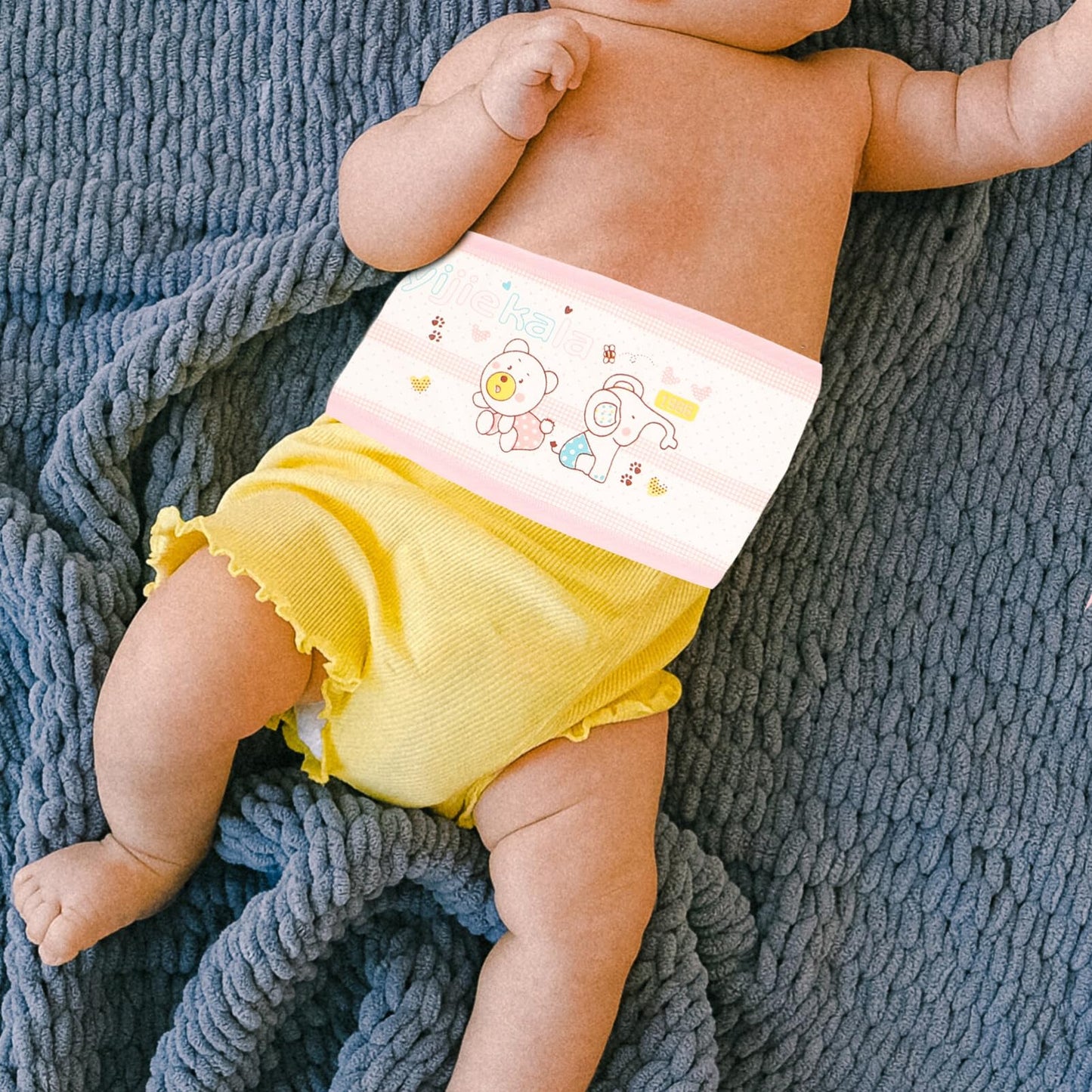 Healifty Baby Belly Button Band Baby Belly Bands Adjustable Cotton Infant Umbilical Cord For 0-12 Months 4Pcs