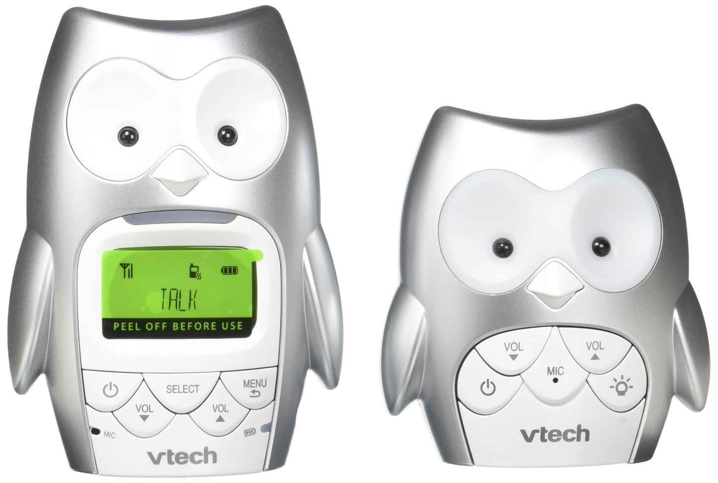 VTech DM225 Owl Audio Baby Monitor Camera with up to 1,000 ft of Range, Vibrating Sound-Alert, Talk-Back Intercom, Digitized Tra