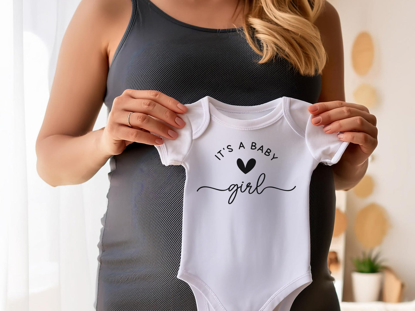It'S A Baby Girl Pregnancy Announcement Infant Bodysuit (White)