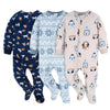 Gerber Baby Boy'S Toddler Flame Resistant Fleece Footed Pajamas 3-Pack, Dogs