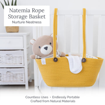 Natemia Rope Storage Basket- Nursery Bin And Toy Organizer (20 X20 X14 ), Laundry Basket, Basket For Towels, Pillows And B