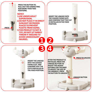Joyfubabe Baby Shower Stand Bath Support Anti-Pinch Adjustable Height And Armrest Shower Tower With Anti-Slip Mat For Toddler St