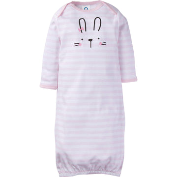 Gerber Unisex Baby Boy And Girls 4-Pack Sleeper Gown Pink Bunny Preemie
