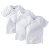 Gerber Baby 3-Pack Short-Sleeve Slip-On Shirts, White, 24 Months