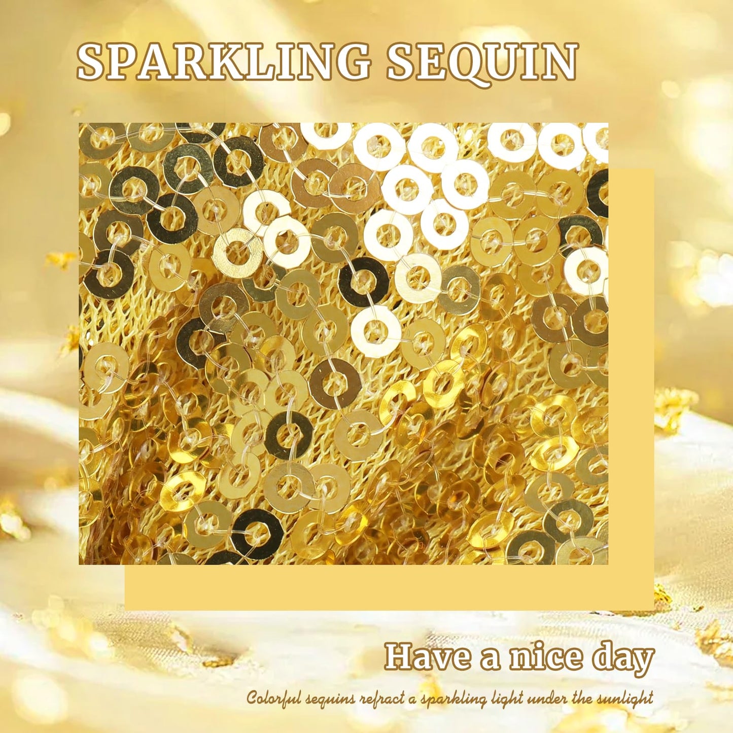 Lanmerry Hair Bows For Girls - Alligator Hair Clips, Sequin Big Bows For Babies, Toddlers, And Teens - Gold Bow Hair Accessories