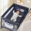 Dripex 5 in 1 Baby Bassinet Bedside Sleeper, Pack and Play with Diaper Changer, Rocking Bassinet, Foldable Playard, Adjustable H