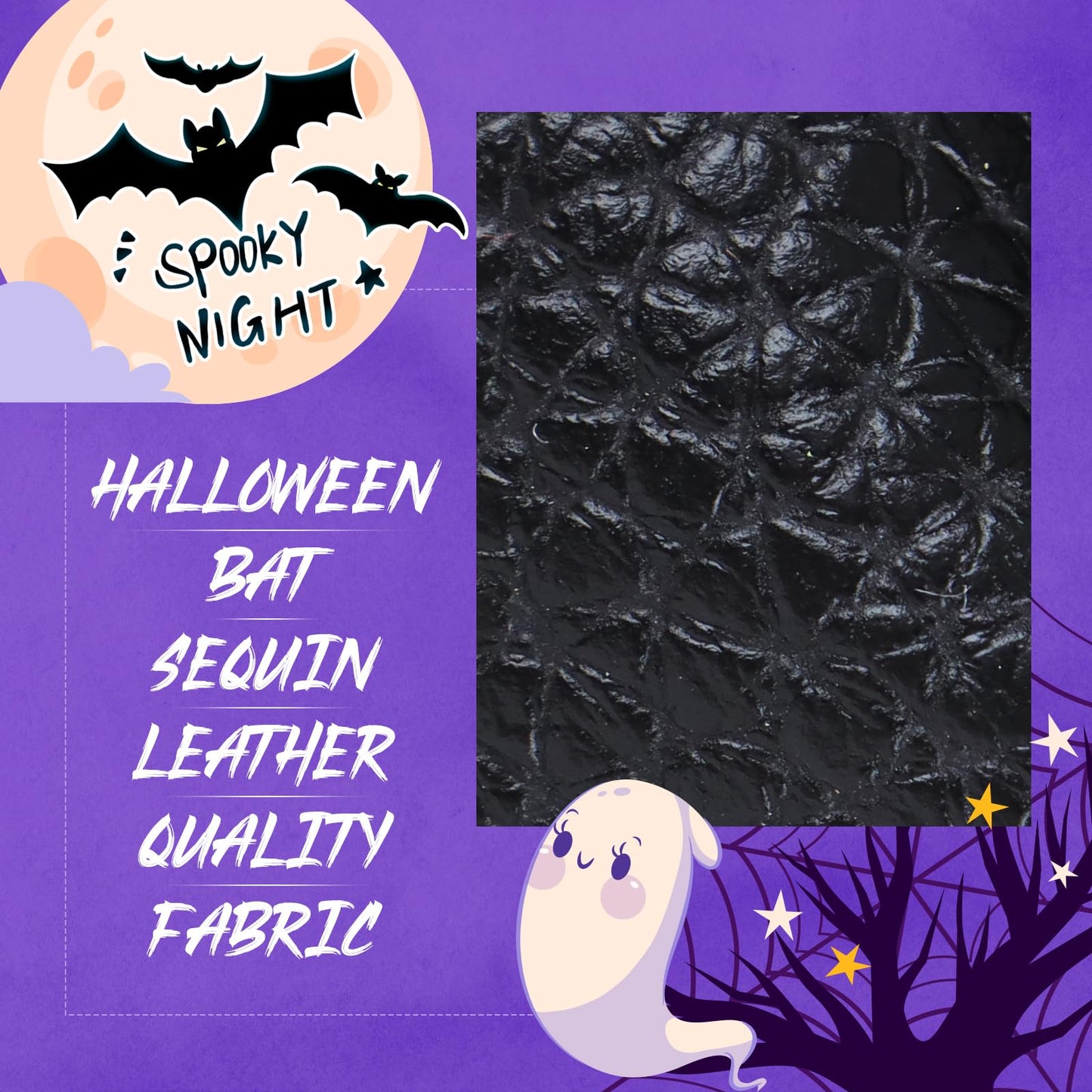 Oneninedream Black Bat Hair Bow Clips, 2 Pcs Pu Leather & Glitter Halloween Hair Clips With Alligator Clips, Baby Girl Toddler H