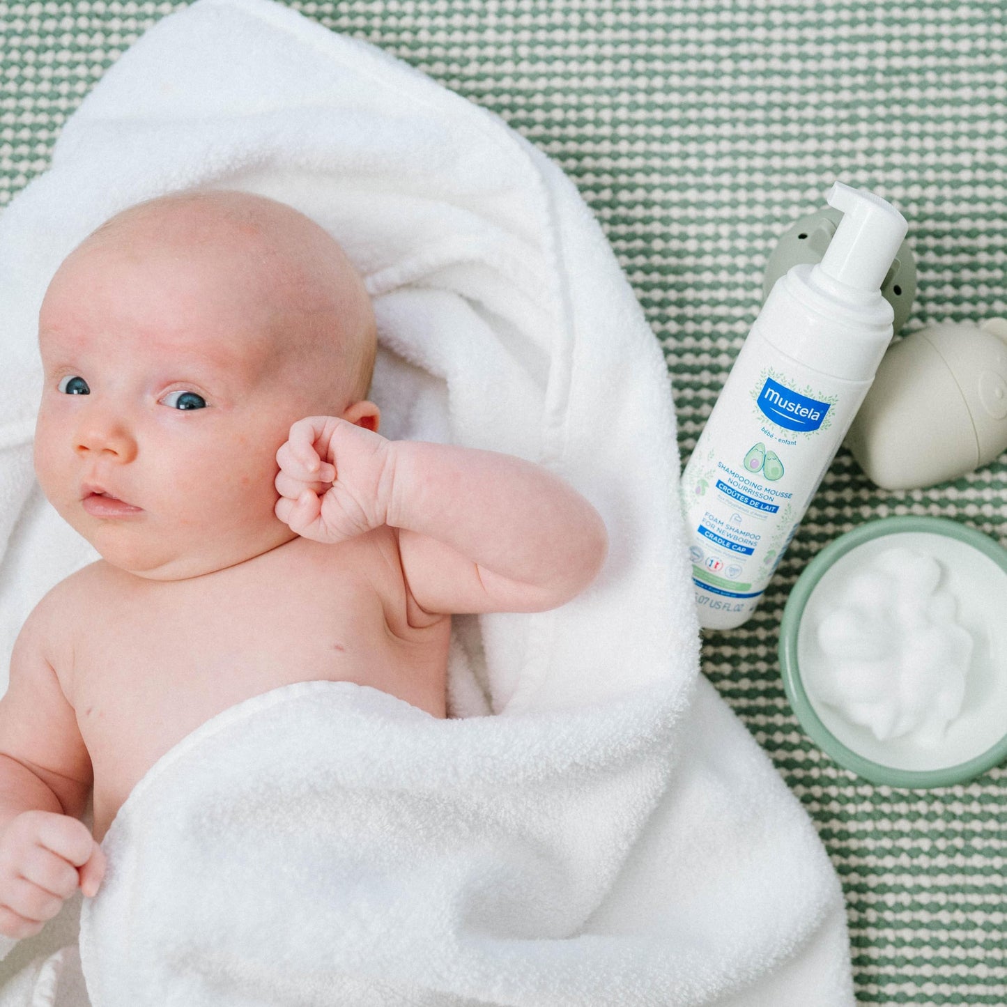 Mustela Cradle Cap Foam Shampoo For Newborn - Fragrance-Free Baby Shampoo For Seborrheic Dermatitis - Helps To Minimize Scalp Fl