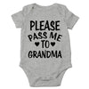 Cbtwear Please Pass Me To Grandma Baby Bodysuit Funny Infant Outfit Cute Newborn Clothes Unisex Romper (6 Months, Heather Grey)