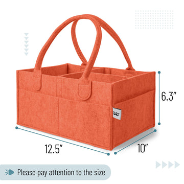 Mr. Pen- Baby Diaper Caddy Organizer, Earthy Clay, Baby Caddy Organizer With Handle, Compact Size, Collapsible & Portable