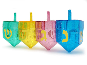 The Dreidel Company Hanukkah Fillable Dreidel, Assorted Colors Can Be Filled With Hanukkah Gelt Or Hanukkah Chocolate (12-Pack)