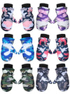 6 Pairs Waterproof Gloves Kids Winter Snow Mittens Windproof Ski Gloves For Weather Children Outdoor Activities (Camouflage,3-5T