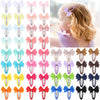 24Pcs 2Inch Baby Hair Clips, Oaoleer Baby Girls Fully Lined Baby Bows Hair Pins Tiny Hair Bows Alligator Clips For Baby Girls In
