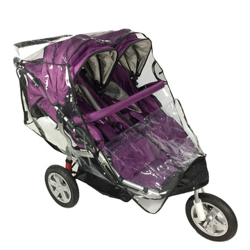 Rain Cover For Double Stroller,Universal Size Weather Shield For Side By Side Double Baby Stroller.