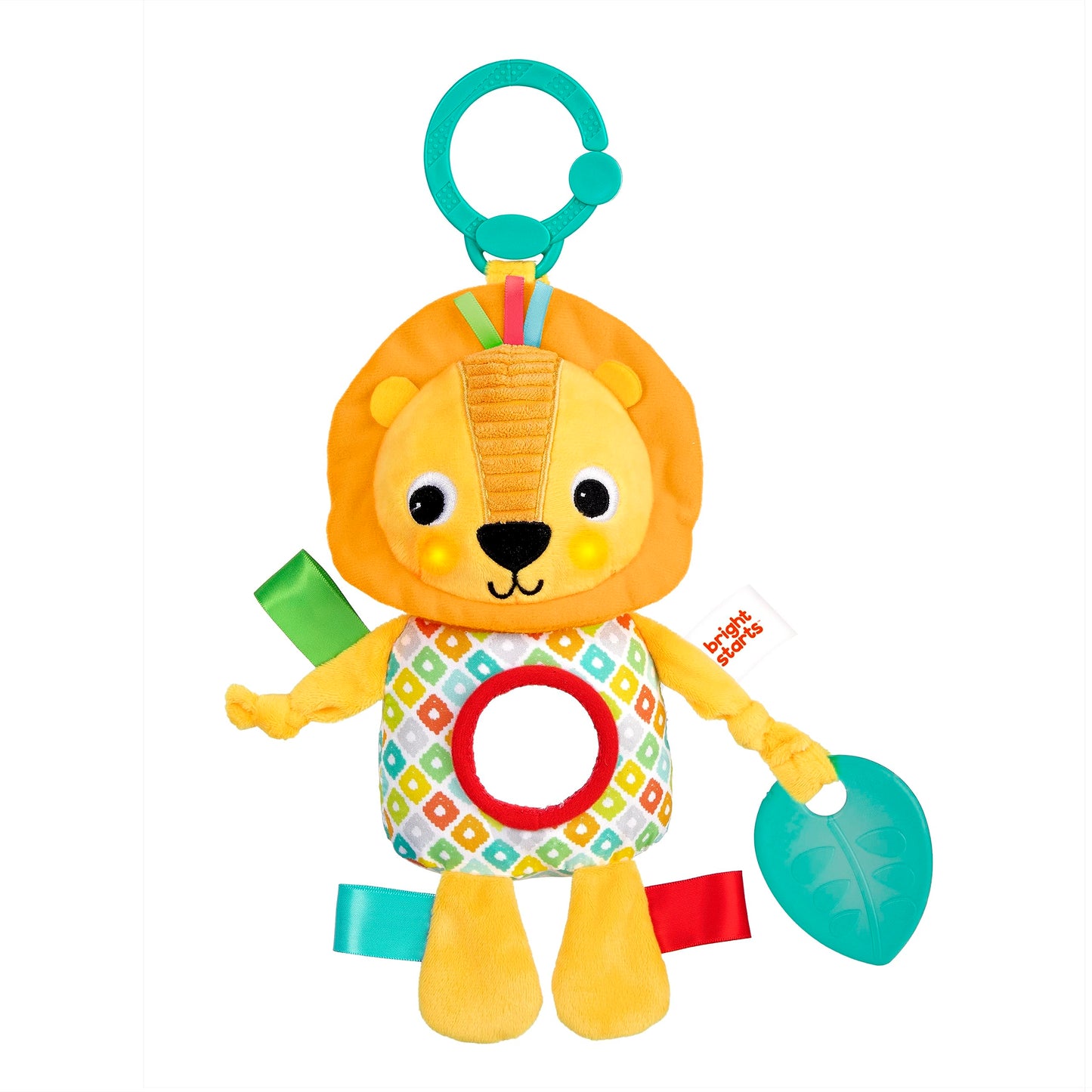 Bright Starts Huggin Lights Musical Light Up Toy for Stroller and On-The-Go - Lion - Unisex, Newborn +