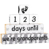 Pregnancy Announcement, Baby Reveal Countdown Due Date Blocks- Weeks/Days Until We'Re Grandparents, Announcing Pregnancy Countdo