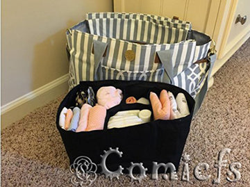 Comicfs Baby Diaper Bag Insert Organizer (Dimensions: 12 X 6.4 X 8 Inch, Black)