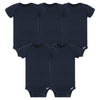 Gerber Baby 5-Pack Solid Onesies Bodysuits, Navy, 0-3 Months