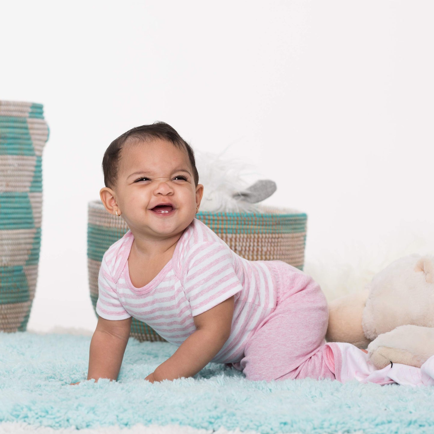 Lamaze Organic Baby, Baby Boy'S Pull On Jogger 2 Pack Pants, Pink, 9 Months