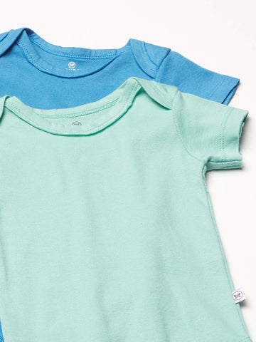 Honestbaby 10-Pack Short Sleeve Bodysuits One-Piece 100% Organic Cotton For Infant Baby Boys, Girls, Unisex, Rainbow Boy, 6-9 Mo