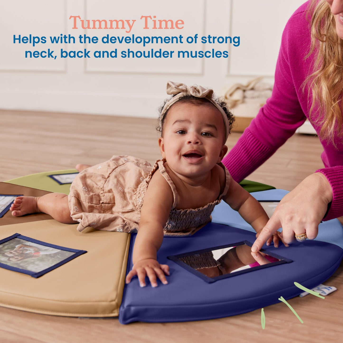 Ecr4Kids Softzone Picture Me Play Mat, Activity Mat, Earthtone