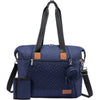 Lovevook Diaper Bag Tote, Large Baby Tote Bag, Travel Diaper Tote For Mom And Dad With Changing Pad And First Aid Bag,Navy Blue