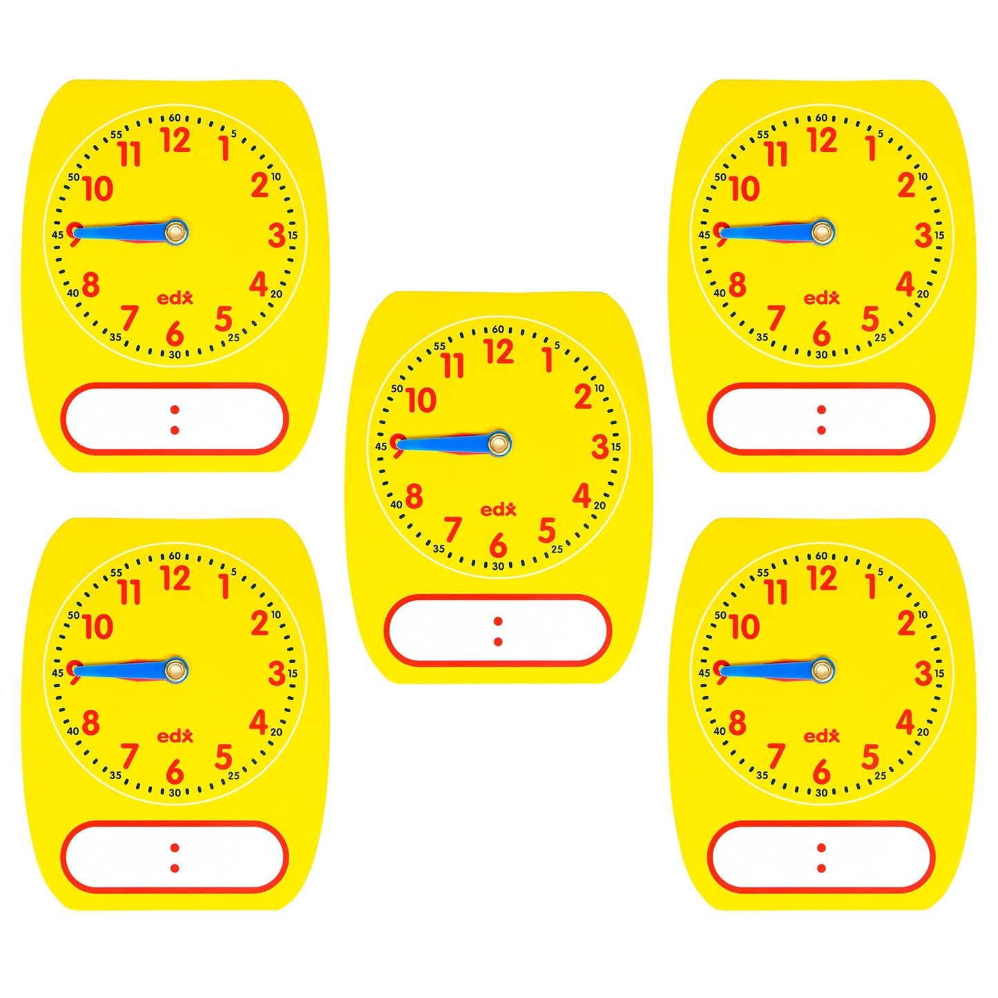 Learning ADVANTAGE-25615 edx Education Write-On/Wipe-Off Clock Dials - Set of 5