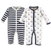 Hudson Baby Unisex Baby Cotton Coveralls, Sailboat, 0-3 Months