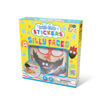 Buddy & Barney Silly Faces Bath Stickers, Hilarious Facial Expressions Foam Stickers Bath Toy for Children 3+, Pack of 37 Reusab