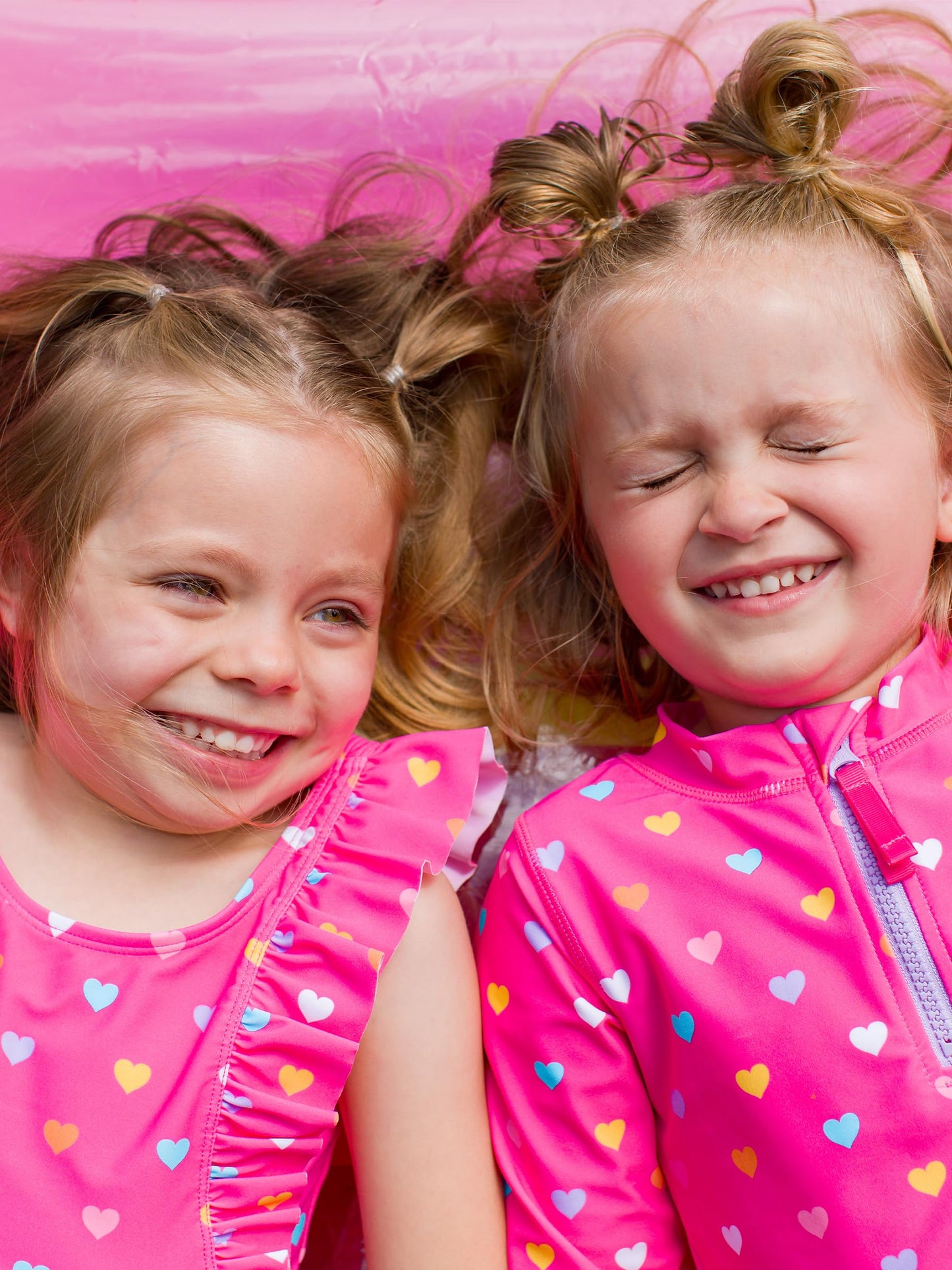 Rufflebutts Upf50+ Colorful Hearts Waterfall Tankini - 6-12M