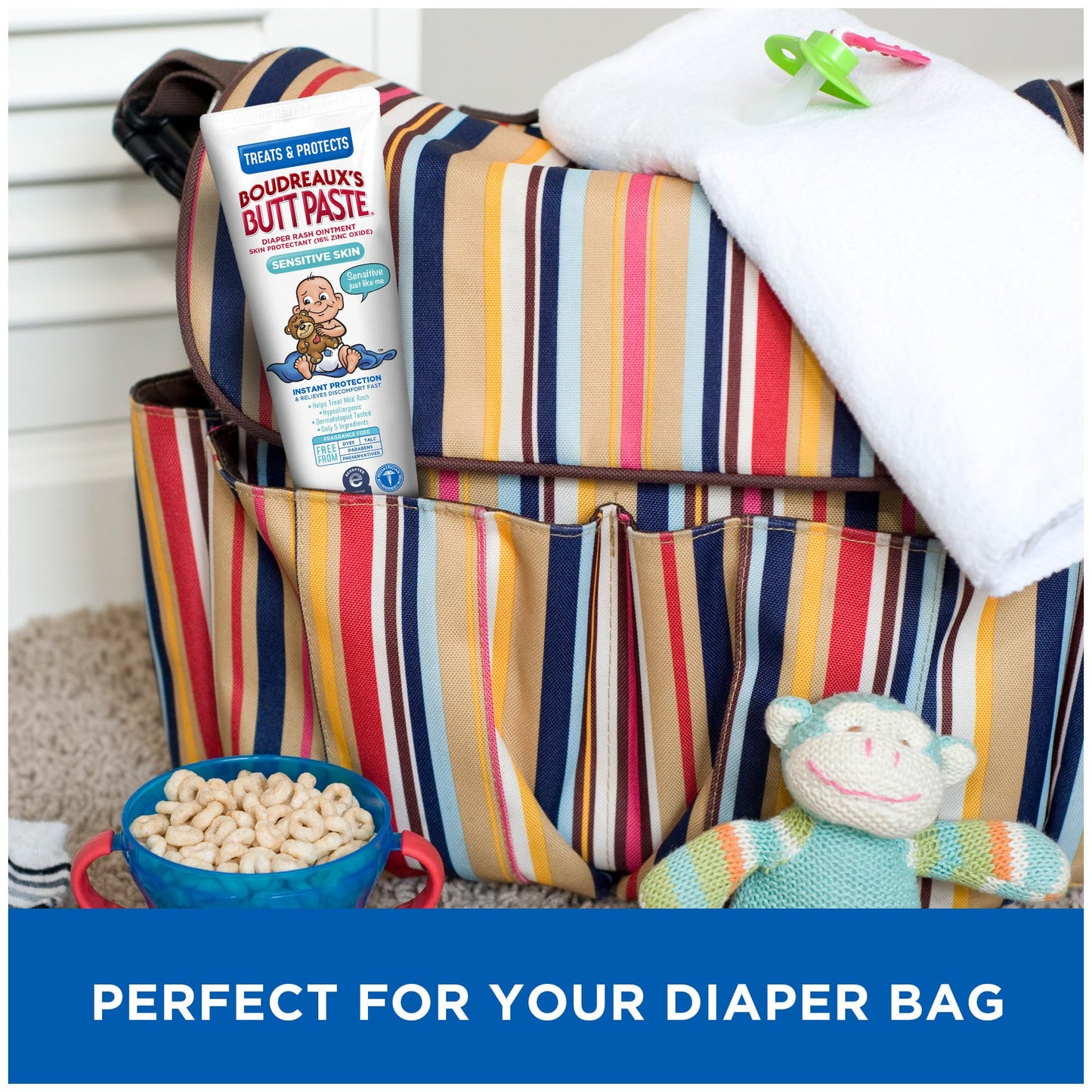 Boudreaux'S Butt Paste For Sensitive Skin Diaper Rash Cream, Ointment For Baby, 4 Oz Tube