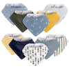Gerber Baby Unisex Bandana Bibs 10-Pack, Multi Blues, One Size