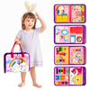 Guolely Busy Board Montessori Toys for 1-4 Year Old Girl Gift - 10 in 1 Sensory Learning Activities with Role-Play,Life Skill, A