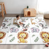NOONKTY 79 x 71 Foldable Large Play Mat for Babies, Non Toxic Foam Play Mat, Thick & Waterproof Baby Playmat for Floor, Anti-Sli
