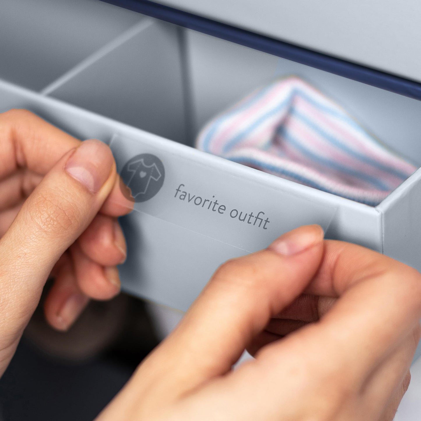 Savor | Personalized Baby Keepsake Organizer Box | Customizable Fabric Bound Acid-Free Modern Minimalist Newborn Memory Box With