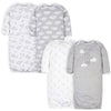 Gerber Unisex Baby Boy And Girls 4-Pack Sleeper Gown Sheep Grey Preemie