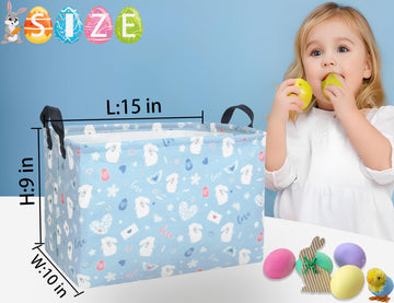 Boohit Large Easter Baskets For Kids Personalized Baby Girl Easter Basket Cute Teen Boy Spring Decor (Love Envelope Bunny Egg)