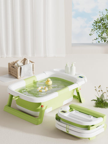 Pandaear Collapsible Baby Bathtub For Newborn Infant With Soft Cushion, Foldable Portable Baby Bathtub, Infant Bath Tub Toddler