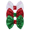 Lanmerry Christmas Hair Accessories - Sequins Bows Alligator Clips With Clips For Girls, Women, Toddlers In Red, White, Green
