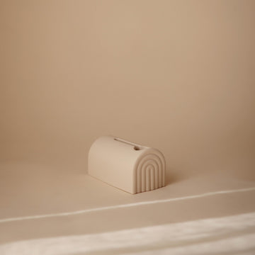 Mushie Bath Spout Cover | Soft Silicone Bathtub Faucet Safety Guard For Kids | Universal Fit (Shifting Sand)