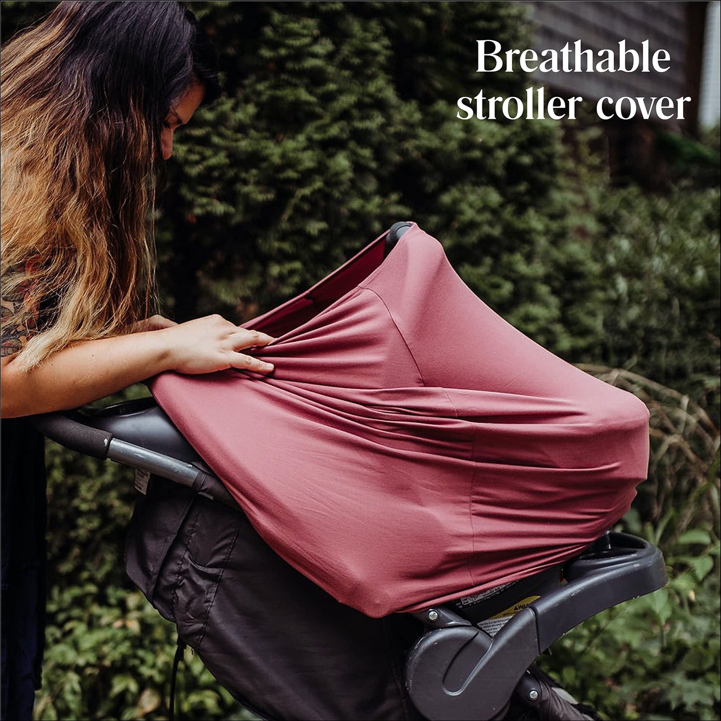 Breathable Nursing Cover Up And Car Seat Cover For Babies Simka Rose - Breastfeeding Cover For Baby Boy & Girl - Adjustable Stre