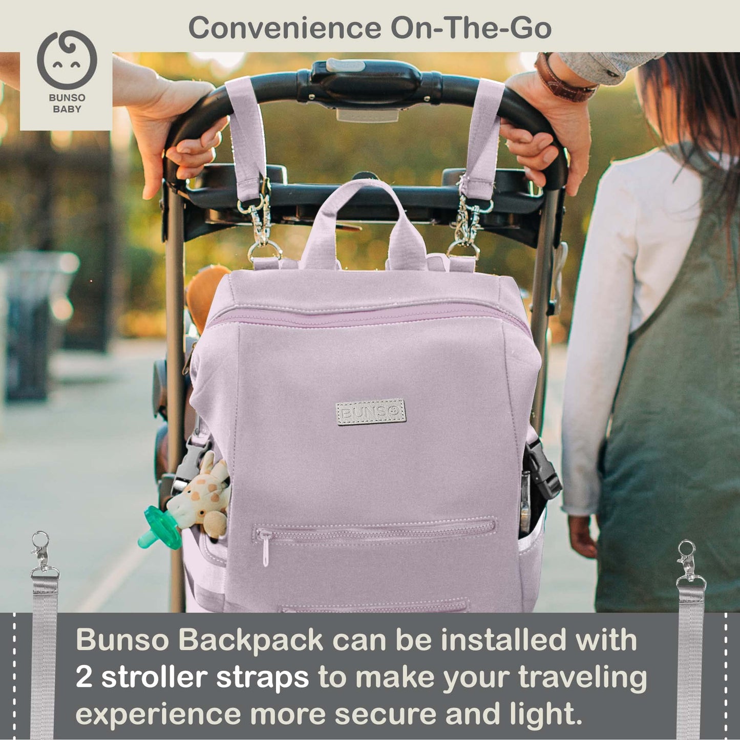 Neoprene Bag Backpack (Mauve) | Lightweight Multipurpose Minimalist Style Diaper Backpack| Water-Resistant Travel Baby Bag