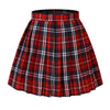 Girl'S Japan A-Line Kilt Plaid Pleated Costumes Skirts (M,Red Blue)