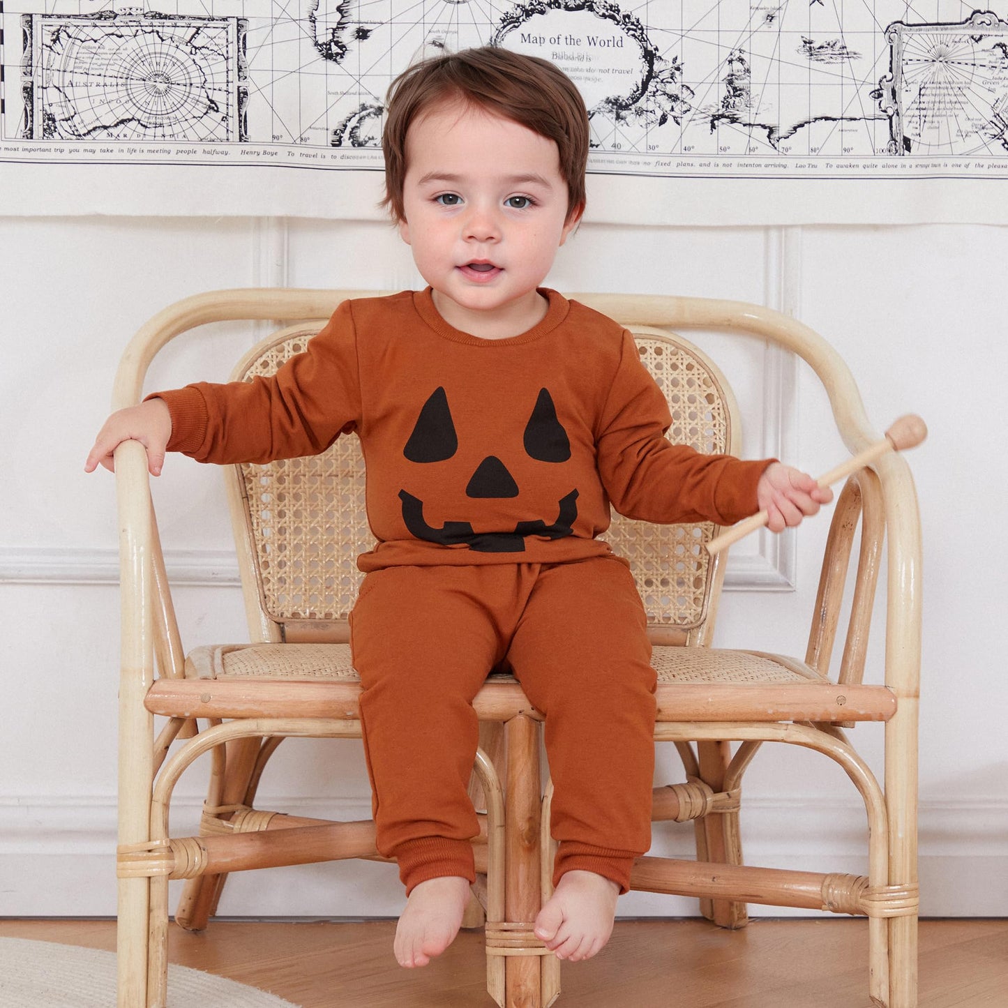 Liomengzi Infant Baby Boy Halloween Pants Outfits Long Sleeve Shirts Pumpkin Sweatshirt Pants Infant Boys Fall Winter Clothes Se